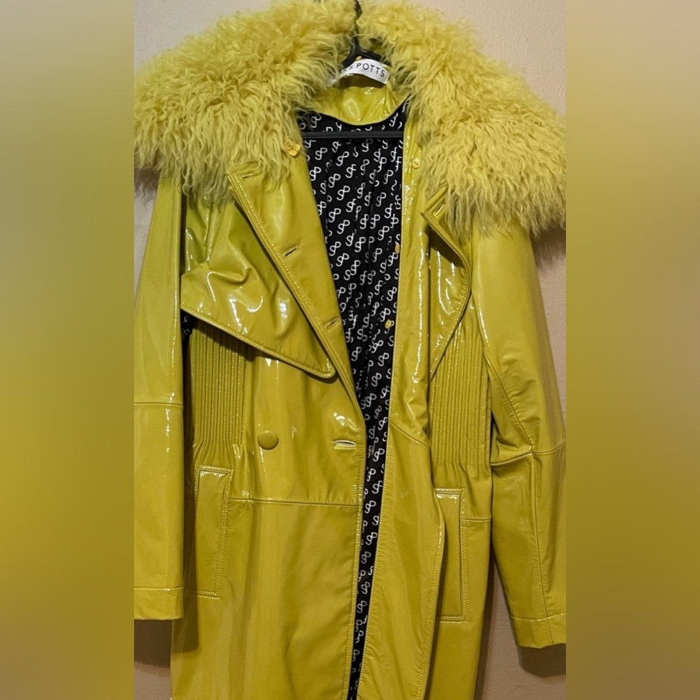 Saks Potts leather fur coat